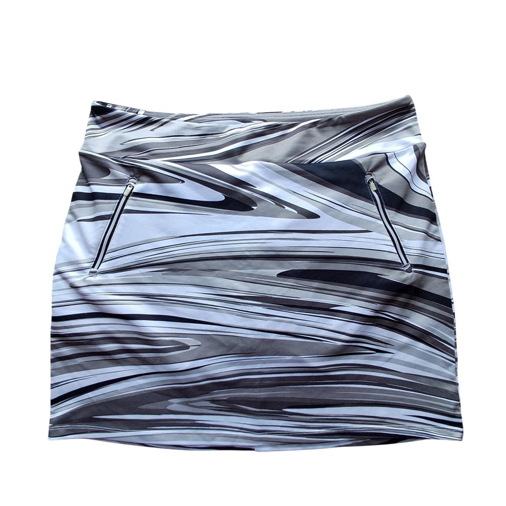 Antigua Womens Grey Marble Print Athletic‎ Golf Tennis Skort Style Large